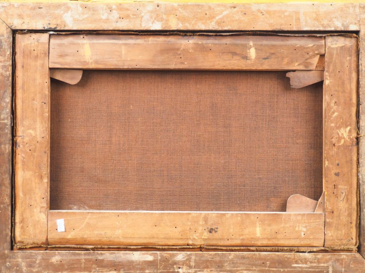 Ecole Hollandaise XVIIIème. "Marine". Huile sur toile. Dim. 37 x 59 cm