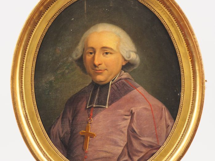 Ecole française fin XVIIIème - début XIXème. "Portrait de Monseigneur 