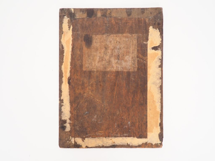 Ecole italienne XIXème. "Clairon sur le champs de bataille". Huile sur