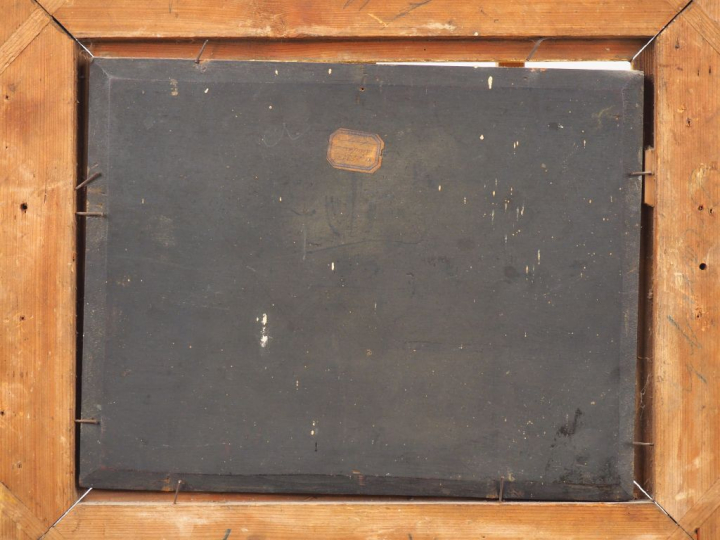 Simon Mathurin LANTARA. (attribué à). "Paysage animé au clair de lune"