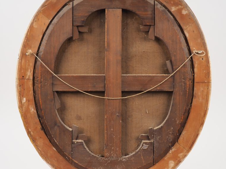 Ecole française XIXème. "Portrait de jeunes époux". Paire d'huiles sur