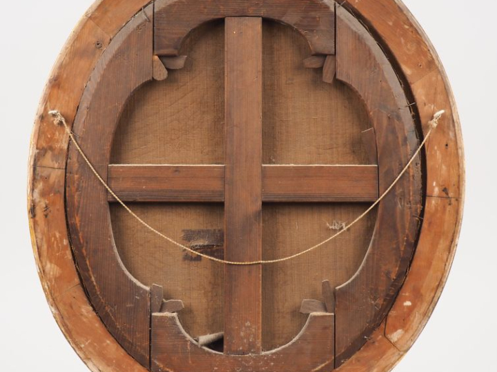 Ecole française XIXème. "Portrait de jeunes époux". Paire d'huiles sur