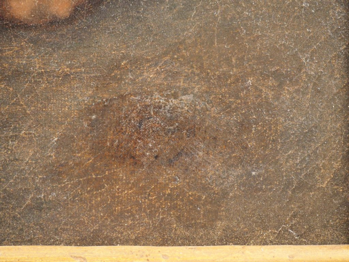 Ecole française XIXème. "Académie d'homme". Huile sur toile. Dim. 52 x