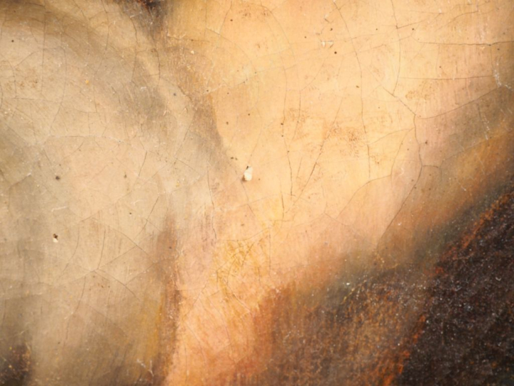 Ecole française XIXème. "Académie d'homme". Huile sur toile. Dim. 52 x