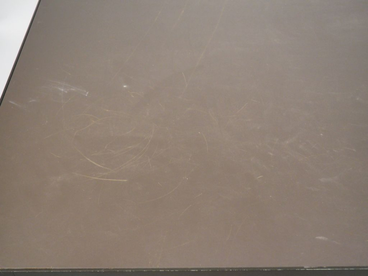 Charles EAMES. (d'après). Table de salle à manger en laque grise.  Dim