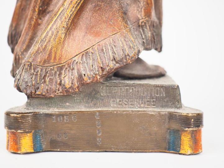 GOLDSCHEIDER.à Vienne. "L'orientale". Sculpture en plâtre patiné polyc