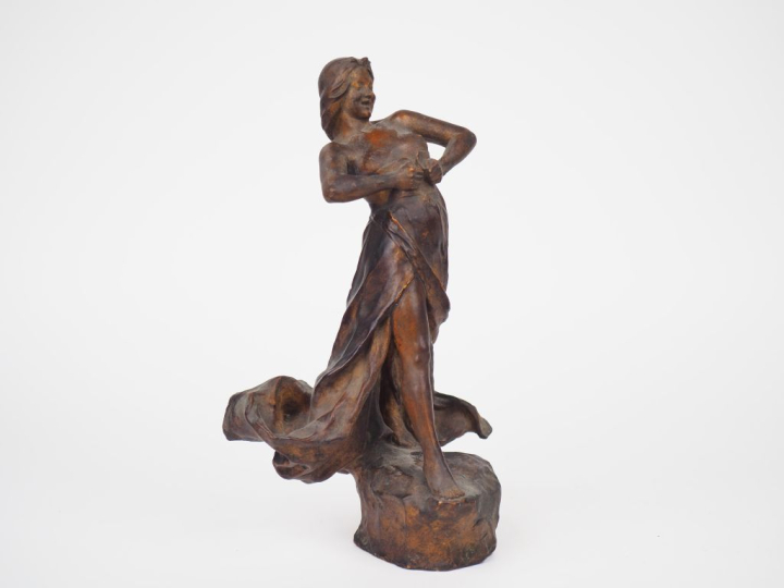 Ecole française 1900. D'après Fix Masseau. "la petite fossette" Sculpt