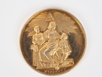 Vente aux enchères Médaille maçonnique en argent doré à l'effigie du Duke of Sussex, gran