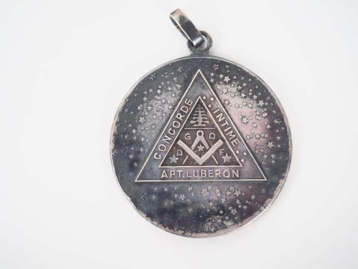 Médaille maçonnique, Orient d'Apt "la concorde intime".