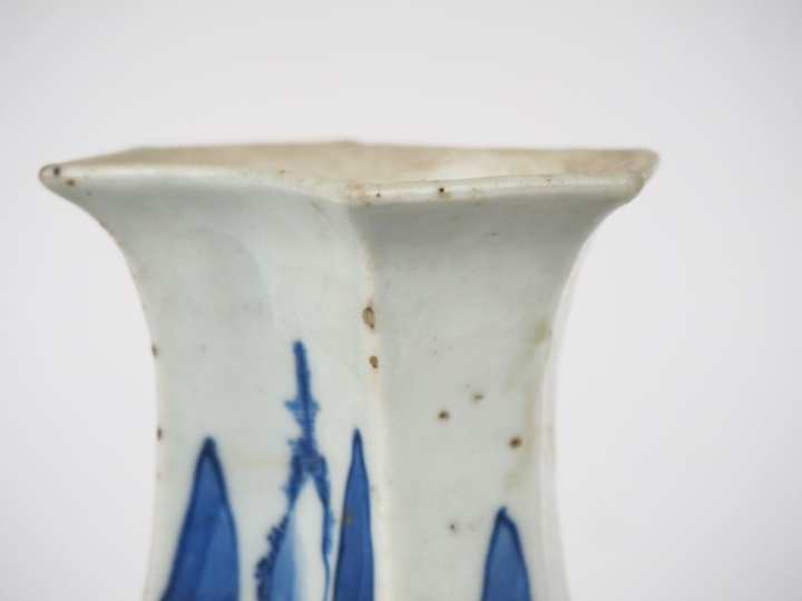 Chine période Guangxu vers 1880.  Double vase à section octogonale en 