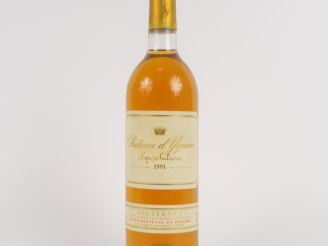Vente aux enchères 1 BOUTEILLE CHÂTEAU D'YQUEM 1er CCS SAUTERNES - 1991 - BG/ETLT