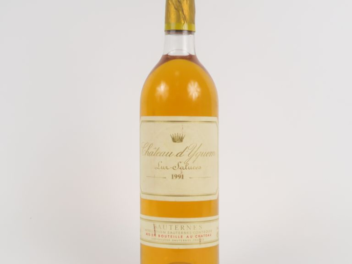 1 BOUTEILLE CHÂTEAU D'YQUEM 1er CCS SAUTERNES - 1991 - BG/ETLT/CAPS LÉ