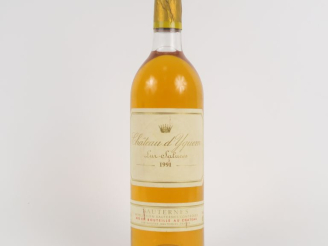 Vente aux enchères 1 BOUTEILLE CHÂTEAU D'YQUEM 1er CCS SAUTERNES - 1991 - BG/ETLT/CAPS LÉ