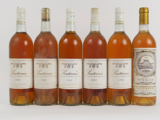 Vente aux enchères 6 BOUTEILLES SAUTERNES DIVERS - 1992