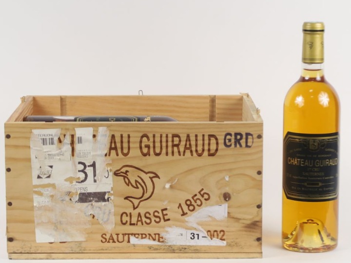 6 BOUTEILLES CHÂTEAU GUIRAUD 1er CC SAUTERNES - 2002 - CBO