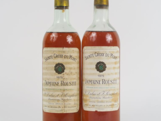 Vente aux enchères 2 BOUTEILLES DOMAINE ROUSTIT STE CROIX DU MONT - 1975 - MEP-BEP/EF