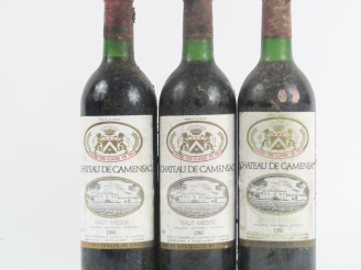 Vente aux enchères 3 BOUTEILLES CHÂTEAU DE CAMENSAC GCC HAUT MEDOC - 1981 - BG/BS