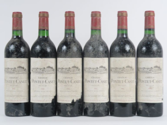 Vente aux enchères 6 BOUTEILLES CHÂTEAU PONTET CANET GCC PAUILLAC - 1982 - BS/3 ELA