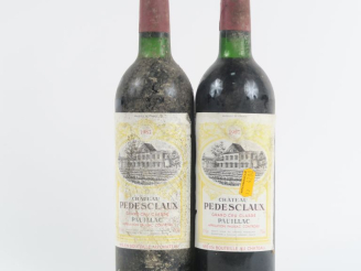 Vente aux enchères 2 BOUTEILLES CHÂTEAU PEDESCLAUX GCC PAUILLAC - 1987 - BG/BS