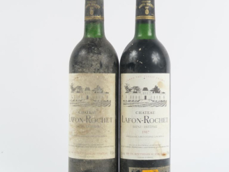 Vente aux enchères 2 BOUTEILLES CHÂTEAU LAFON ROCHET GCC PAUILLAC - 1987 - BG/BS