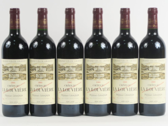 Vente aux enchères 6 BOUTEILLES CHÂTEAU LA LOUVIÈRE GRAVES - 1995 - CBO