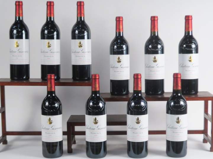 10 BOUTEILLES CHÂTEAU GISCOURS GCC MARGAUX - 1999 - CBO