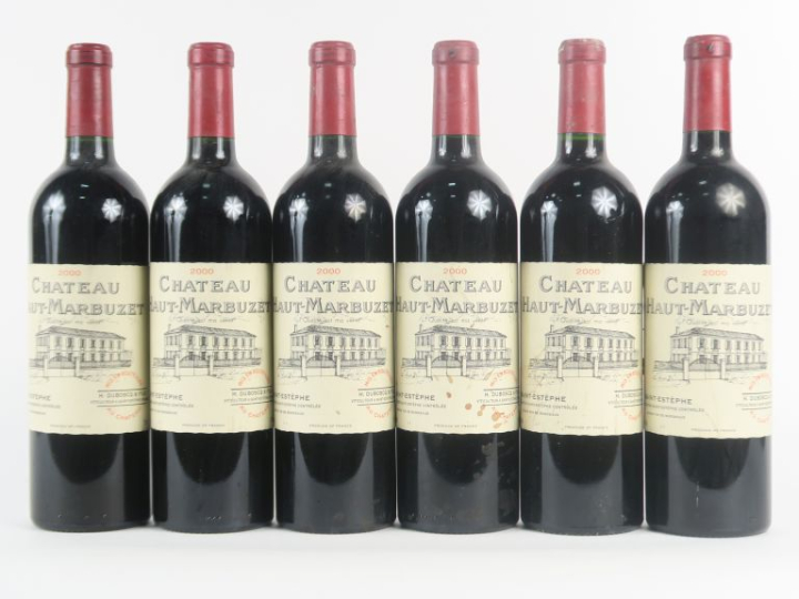 6 BOUTEILLES CHÂTEAU HAUT MARBUZET ST ESTÈPHE - 2000 - 1 ELT