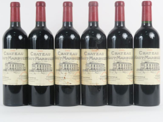Vente aux enchères 6 BOUTEILLES CHÂTEAU HAUT MARBUZET ST ESTEPHE - 2000 - 3 ELT