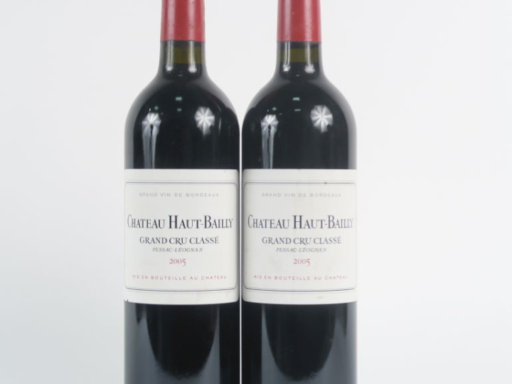 2 BOUTEILLES CHÂTEAU HAUT BAILLY GCC GRAVES - 2005