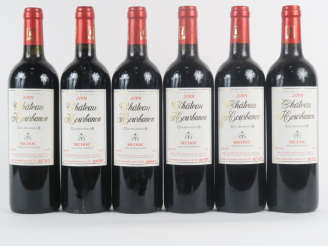 Vente aux enchères 6 BOUTEILLES CHÂTEAU HOURBANON CB ST ESTEPHE - 2005