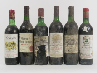 Vente aux enchères 6 BOUTEILLES BORDEAUX DIVERS