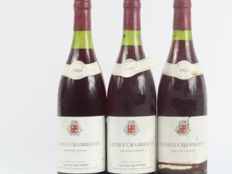 Vente aux enchères 3 BOUTEILLES GEVREY CHAMBERTIN LUCIEN GUYARD - 1984 - 1 ET