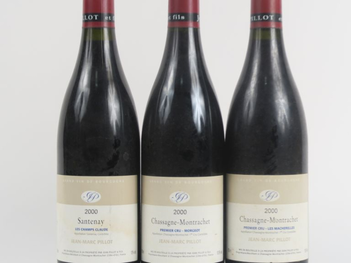 3 BOUTEILLES JEAN MARC PILLOT 2000 : 1 SANTENAY 'LES CHAMPS CLAUDE' - 