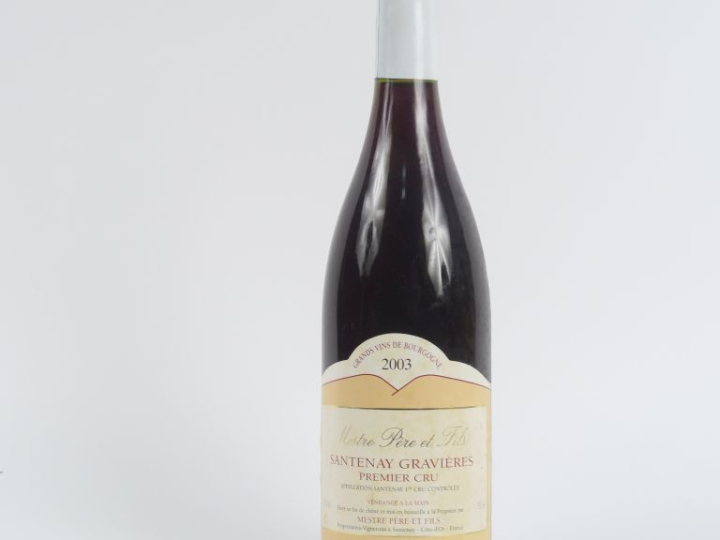 1 BOUTEILLE SANTENAY GRAVIÈRES 1er CRU MESTRE PÈRE   FILS - 2003