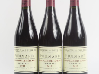 Vente aux enchères 3 BOUTEILLES POMMARD 1er CRU 'GRAND CLOS DES EPENOTS' DOMAINE DE COURC