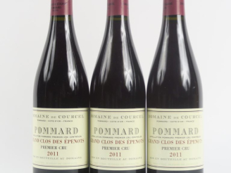 Vente aux enchères 3 BOUTEILLES POMMARD 1er CRU 'GRAND CLOS DES EPENOTS' DOMAINE DE COURC
