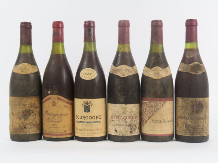 6 BOUTEILLES : 1 SANTENAY 1er CRU 'CLOS ROUSSEAU' GUILLAUME DE VERGY 1