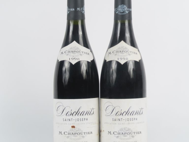 2 BOUTEILLES DESCHANTS ST JOSEPH CHAPOUTIER - 1998