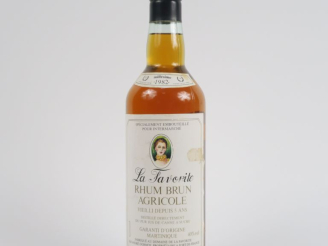 Vente aux enchères 1 BOUTEILLE RHUM BRUN AGRICOLE LA FAVORITE - 1982