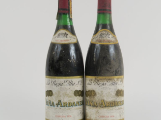Vente aux enchères 2 BOUTEILLES RIOJA VINA ARDANZA - 1978 - BS