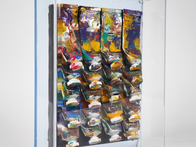 Fernandez ARMAN (1928-2005) "Tubes de peinture" Accumulation de tubes 