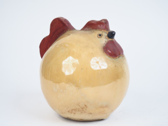 Vente aux enchères Sujet en céramique polychrome.  "le coq" H. 18 cm