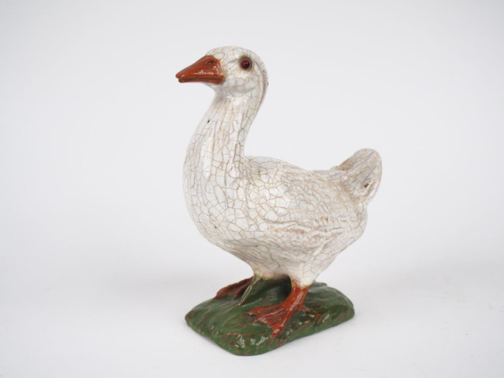 Sujet en terre cuite polychrome "canard" Dim. 19 x 15 cm