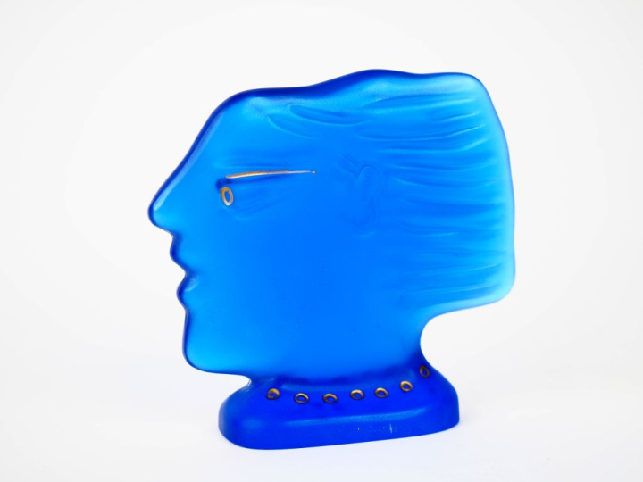 DAUM France. Par Fassianos "portrait d'homme de profil".  Sujet en cri