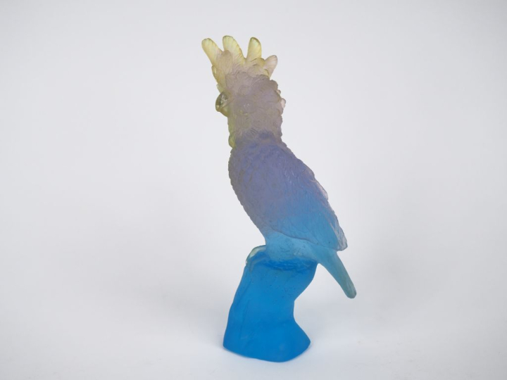 Sujet en pâte de verre polychrome "cacaotès" gravé Nancy 2007.  H. 15,