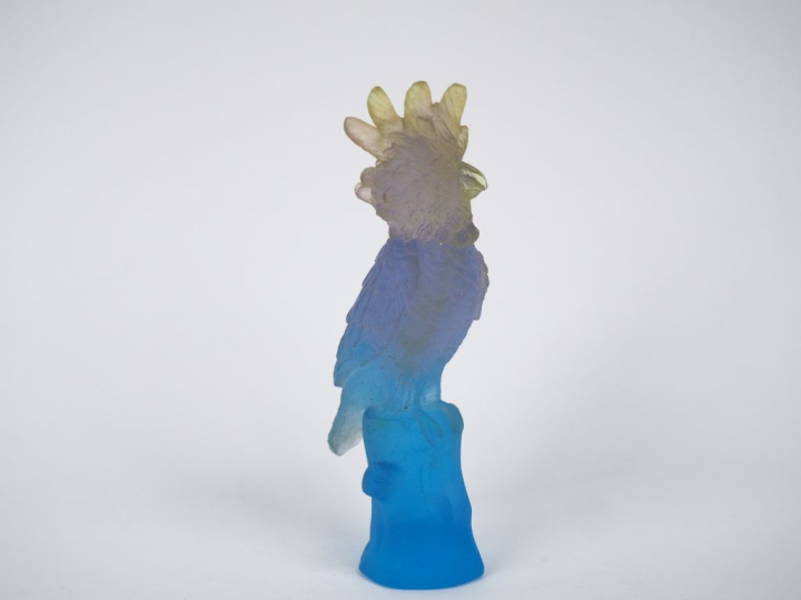 Sujet en pâte de verre polychrome "cacaotès" gravé Nancy 2007.  H. 15,