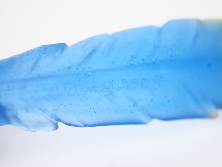 ROYALES de Champagne.  Sujet en pâte de verre "Ammonite" Dim, 4 x 12,5