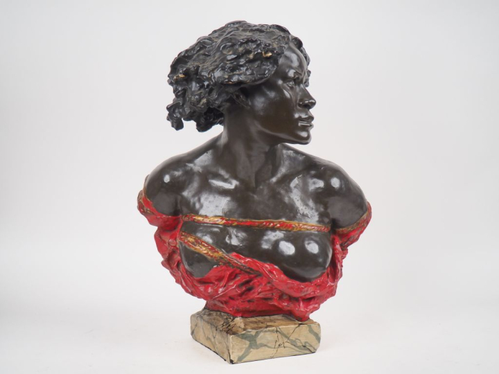 Ecole française 1900 d'après Carpeaux. "Allégorie de l'Afrique". Sculp