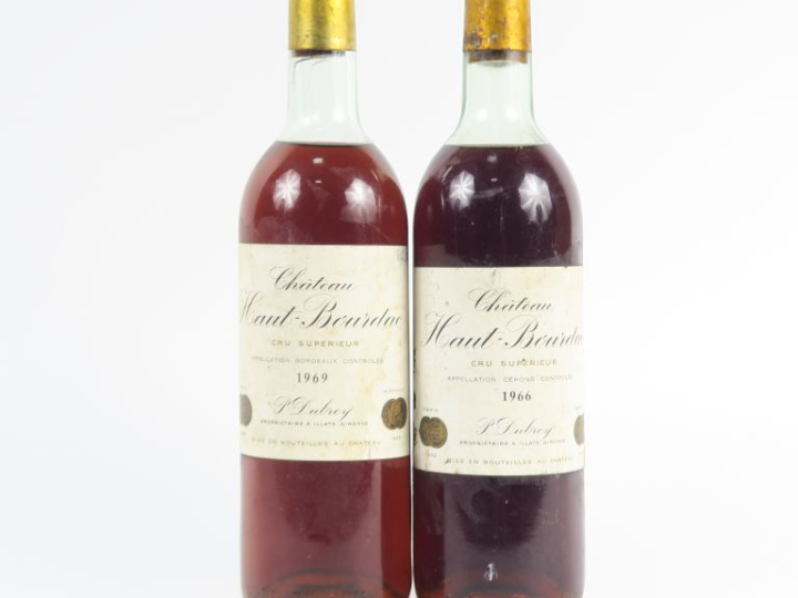 2 BOUTEILLES CHÂTEAU HAUT TRILLON CÉRONS - 1966 - HEP