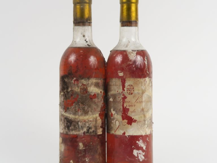 2 BOUTEILLES CHÂTEAU LAURETTE STE CROIX DU MONT - 1967 - HEP-MEP/HEP/B